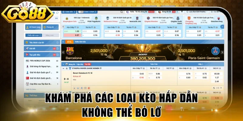 Khám phá các loại kèo hấp dẫn không thể bỏ lỡ