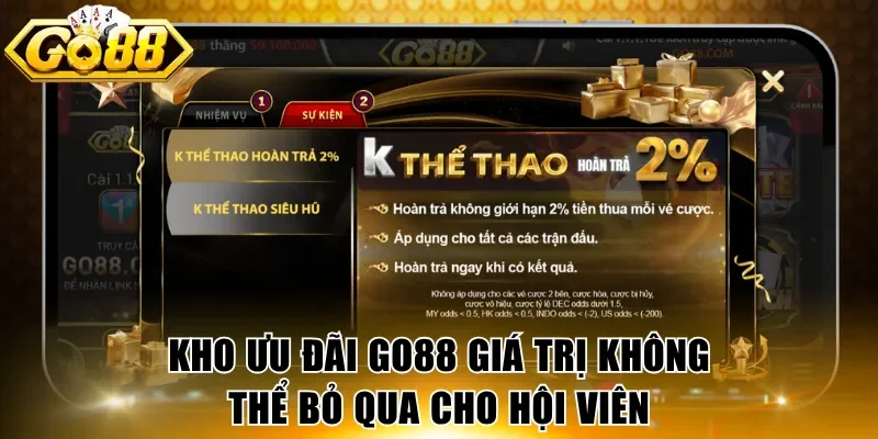 Kho ưu đãi GO88 giá trị không thể bỏ qua cho hội viên