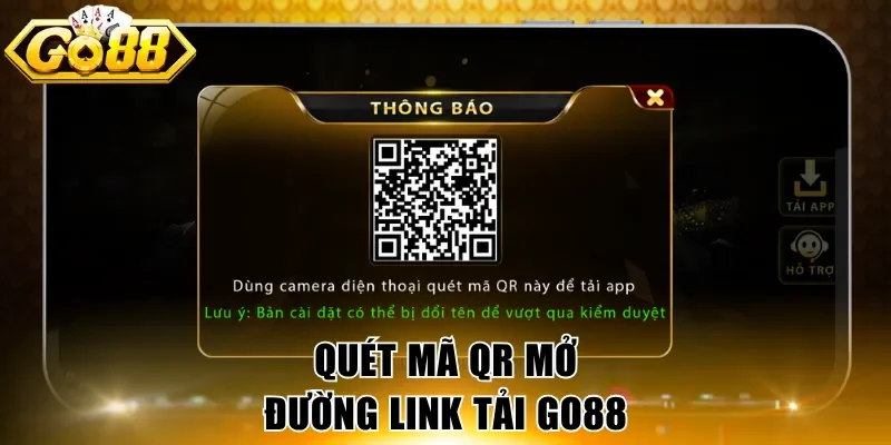 Quét mã QR mở link tải GO88