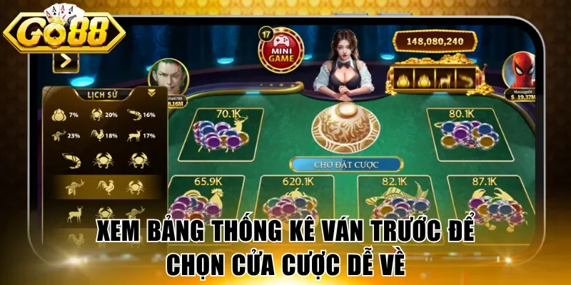 Xem bảng thống kê ván trước để chọn cửa cược dễ về